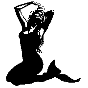 black and white mermaid